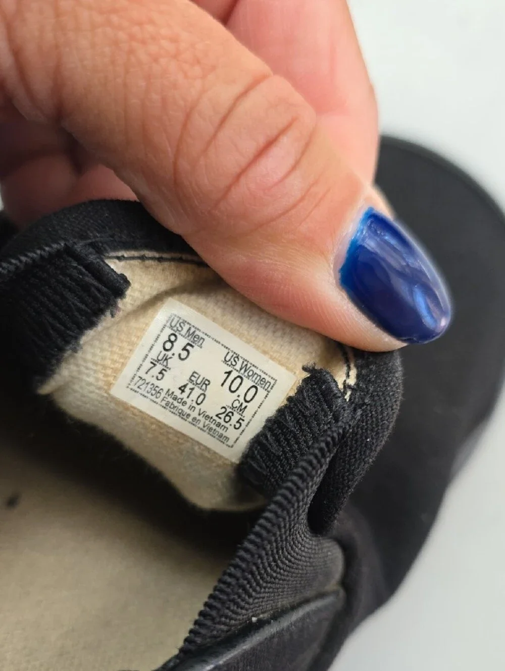 Vans Black Canvas Slip-On Loafers